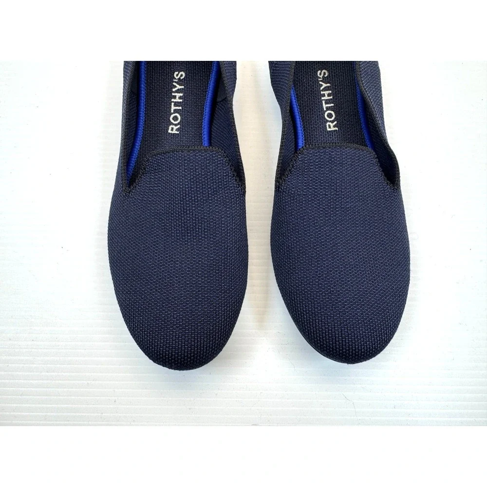 Rothy's The‎ Loafer Women 9 EUC Navy Slip-on Flats Washable Comfort Lightweight